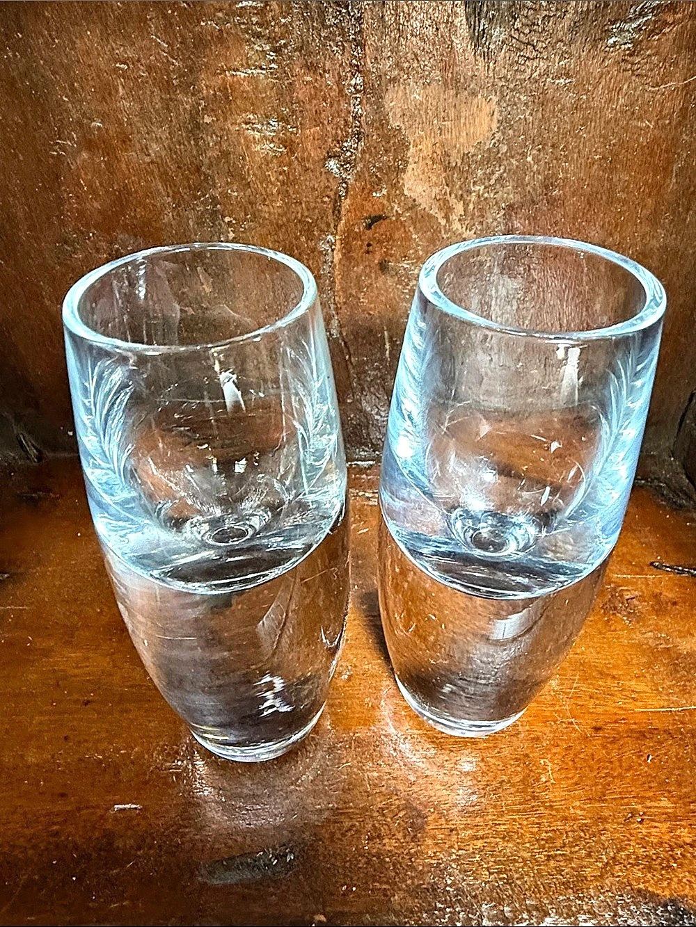 Krosno “Kirby” set of 2 shot/cordial vintage gladses